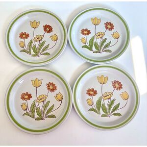 4 Country Casual Stoneware Sunnyvale Chop Plate Round Platter 12" Japan